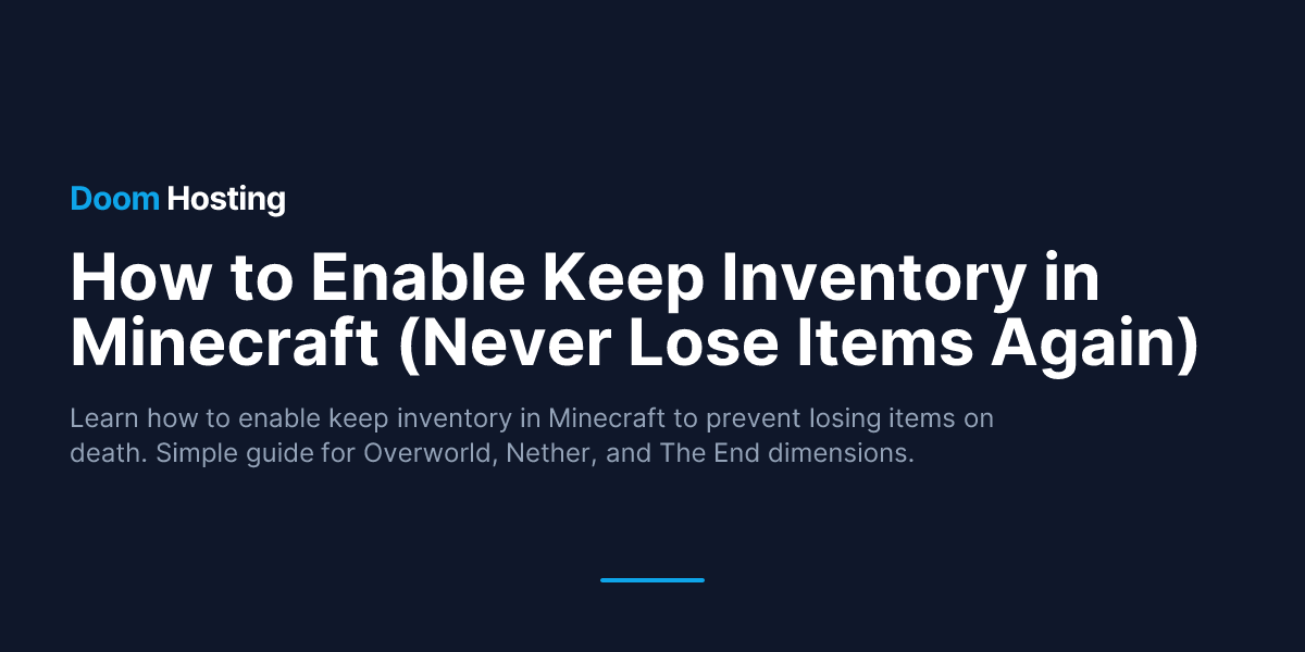 How to Enable Keep Inventory in Minecraft (Never Lose Items Again ...