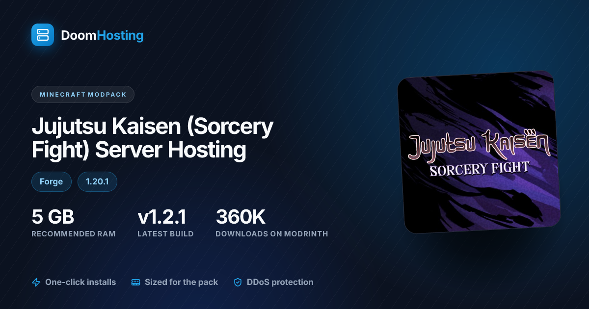 Jujutsu Kaisen (Sorcery Fight) Server Hosting - Forge 1.20.1